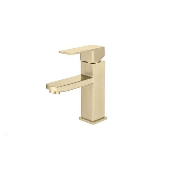 Baterie aurie din alama cu montaj pe lavoar, 18 cm intaltime [1]