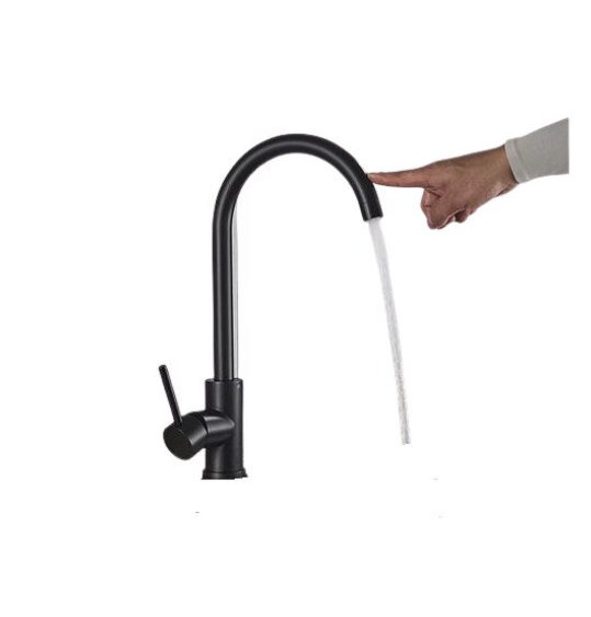 Baterie bucatarie neagra, cu senzor de pornire la atingere, cu touch control,AquaSpa [2]