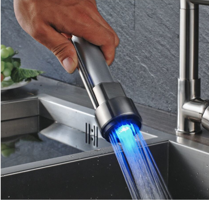 Baterie Chiuveta Cu Arc, AquaSpa, Finisaj Crom, Led [4]