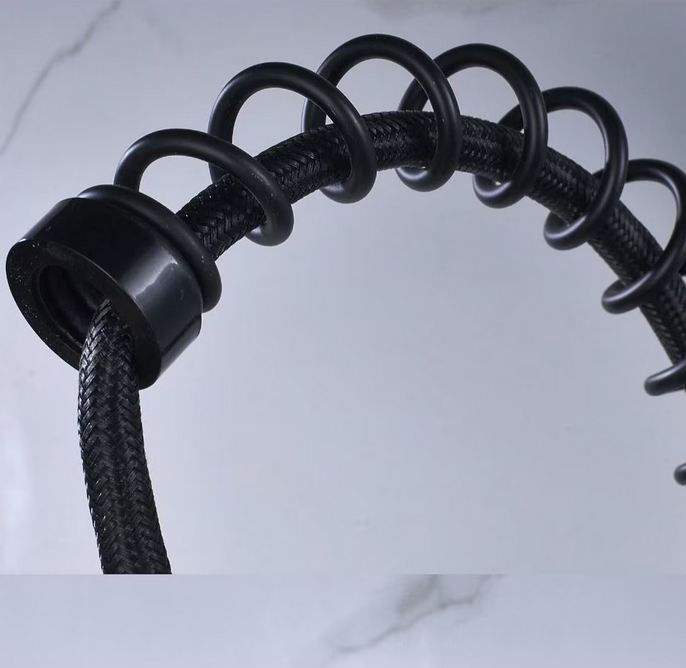 Baterie Chiuveta Cu Arc, AquaSpa, Finisaj Negru, Led [4]