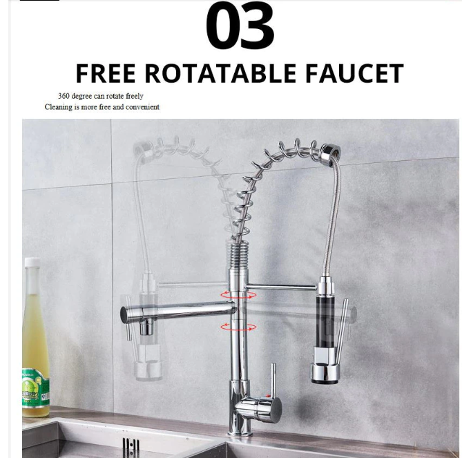 Baterie Chiuveta Cu Arc, AquaSpa, Rotativa, 360, Finisaj Crom [7]