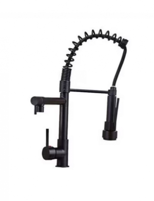 Baterie Chiuveta Cu Arc, AquaSpa, Rotativa, 360, Finisaj Negru [1]