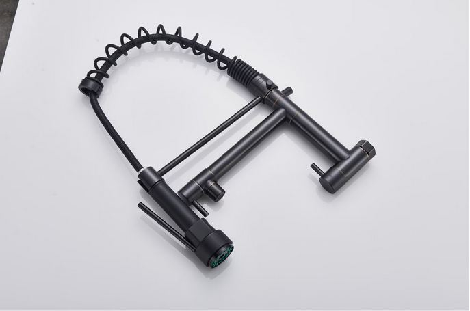 Baterie Chiuveta Cu Arc, AquaSpa, Rotativa, 360, Finisaj Negru [4]