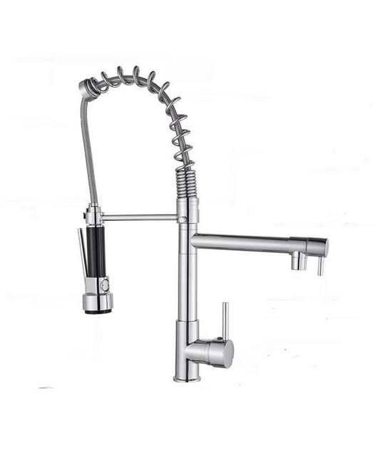 Baterie Chiuveta Cu Arc, AquaSpa, Rotativa, 360, Finisaj Negru Crom [1]