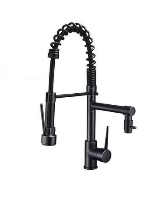 Baterie Chiuveta Cu Arc, AquaSpa, Rotativa, 360, Finisaj Negru, Deschidere Dreapta [1]