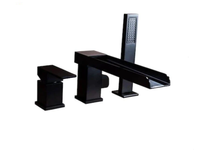 Baterie de cada, waterfall, dus de mana, negru mat, AquaSpa [1]