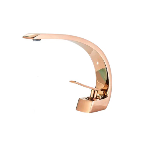 Baterie lavoar baie, Rose-Gold, curbata in forma de C [1]