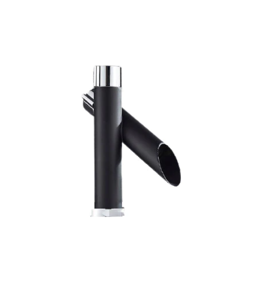 Baterie neagra pentru baie cu maner modern [1]