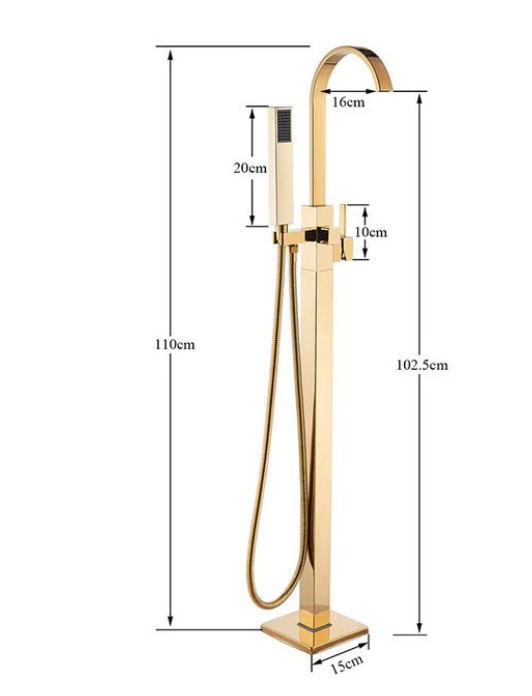 Baterie pentru cada free standing, Gold, Tip C, AquaSpa [4]