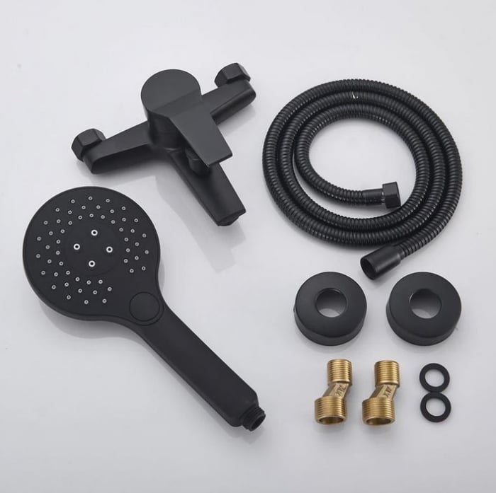 Baterie sanitara negru mat pentru cada sau cabina dus, Tip A, AquaSpa [2]