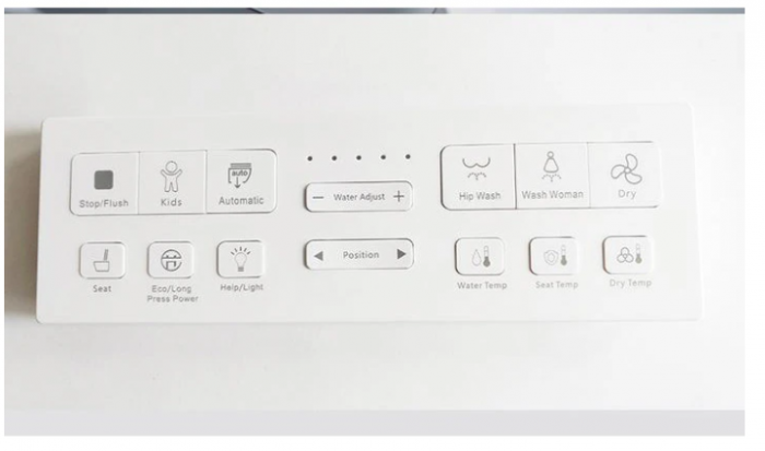 Capac WC Inteligent cu telecomanda, functie bideu, senzor miscare, masaj, incalzire colac, auto deschidere si inchidere, afisaj LCD, female wash, 505 mm lungime [8]