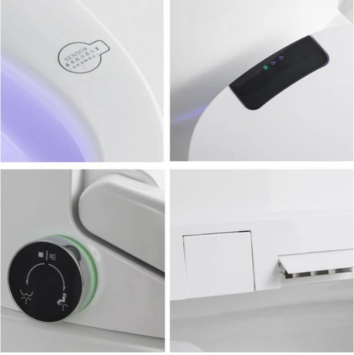 Capac WC Inteligent cu telecomanda, functie bideu, senzor miscare, masaj, incalzire colac, auto deschidere si inchidere, afisaj LCD, female wash, 505 mm lungime [2]