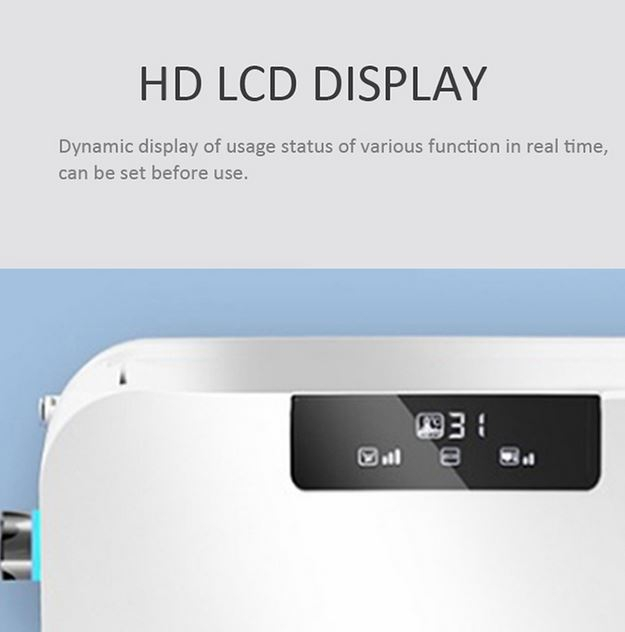 Capac WC Inteligent cu telecomanda,model patrat, functie bideu, senzor miscare, masaj, incalzire colac, auto deschidere si inchidere, afisaj LCD, female wash, 51 cm lungime [8]