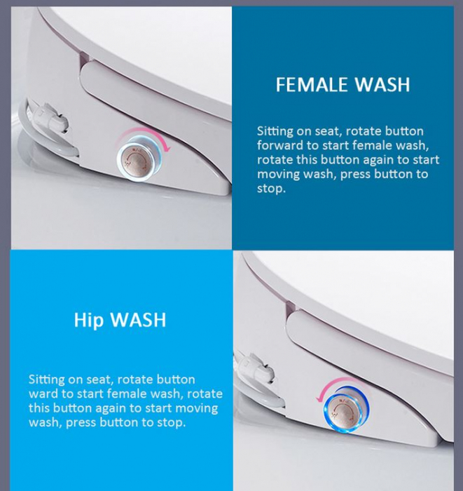 Capac WC Inteligent cu telecomanda,model patrat, functie bideu, senzor miscare, masaj, incalzire colac, auto deschidere si inchidere, afisaj LCD, female wash, 51 cm lungime [14]