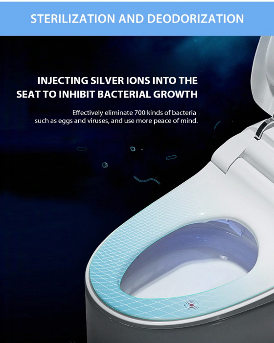 Capac WC Inteligent EcoFresh Telecomanda, Functie Bideu, Masaj, Incalzire Colac, lumina, Female Wash, auto inchidere si ridicare [2]