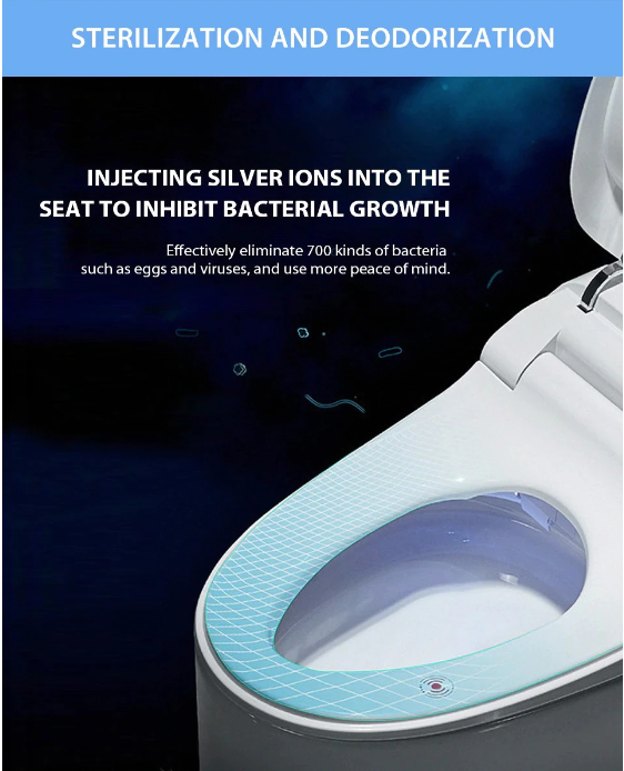 Capac WC Inteligent EcoFresh Telecomanda, Functie Bideu, Masaj, Incalzire Colac, lumina, Female Wash, Auto ridicare si Auto Flip [8]