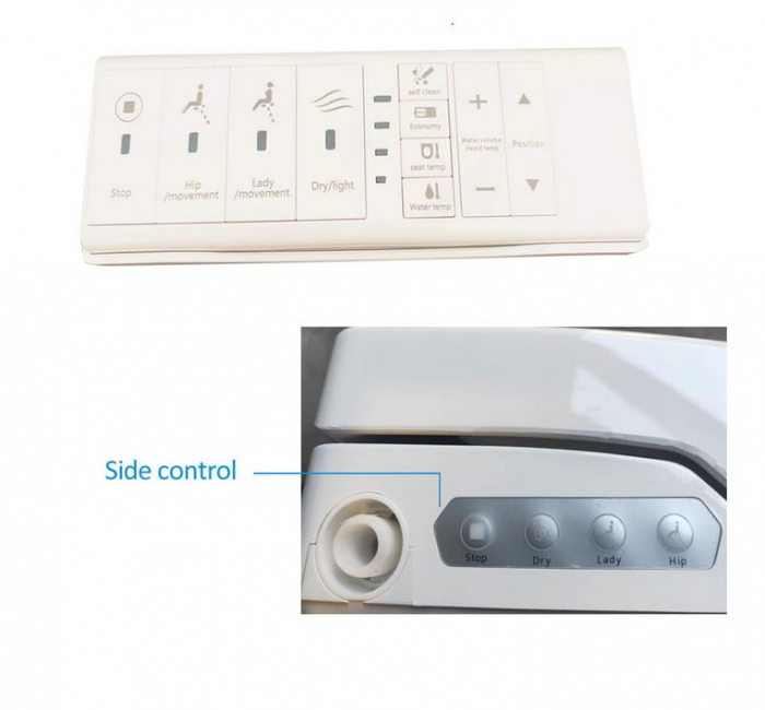 Capac WC Inteligent Telecomanda, Functie Bideu, Incalzire Colac, Female Wash, V-Shape [7]