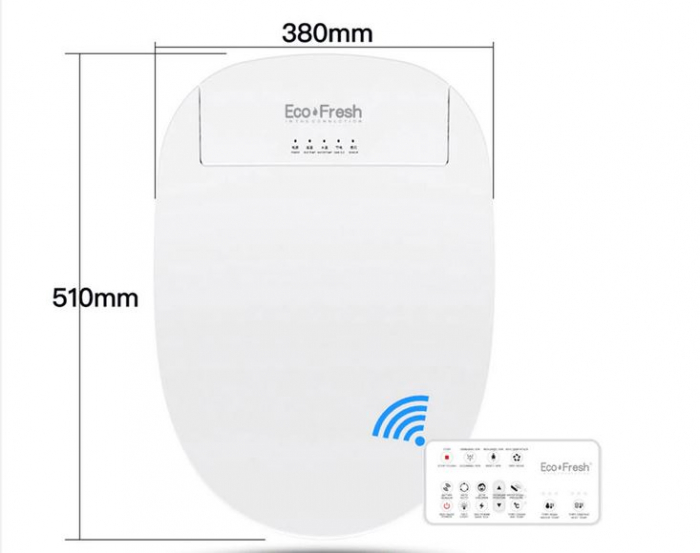 Capac WC Inteligent, Telecomanda, Functie Bideu,Masaj, Incalzire Colac, Female Wash, Auto Inchidere, 510 mm Lungime [5]