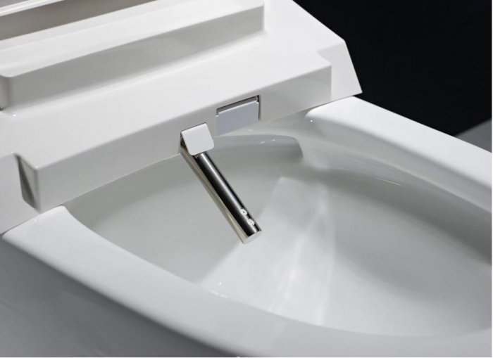 Capac WC Inteligent Telecomanda, Functie Bideu, Senzor Miscare, Masaj, Incalzire Colac, Female Wash, Alb-RoseGold [6]