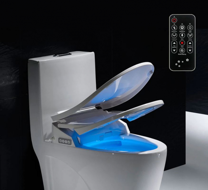 Capac WC Inteligent Telecomanda, Functie Bideu, Senzor Miscare, Masaj, Incalzire Colac, Female Wash, Display Led [10]