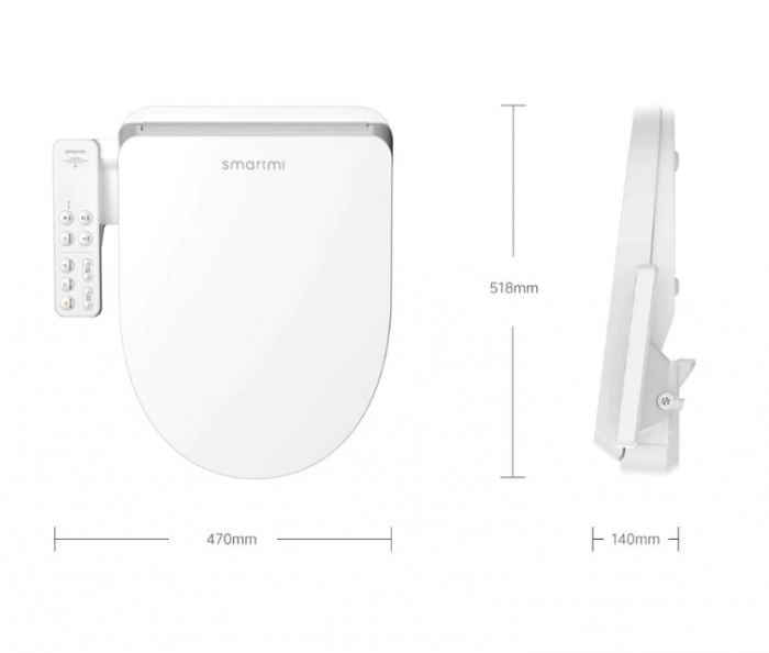 Capac WC inteligent, Xiaomi Smartmi, cu filtru de apa , functie bideu , lumina led, Incalzire Colac, Female Wash [8]