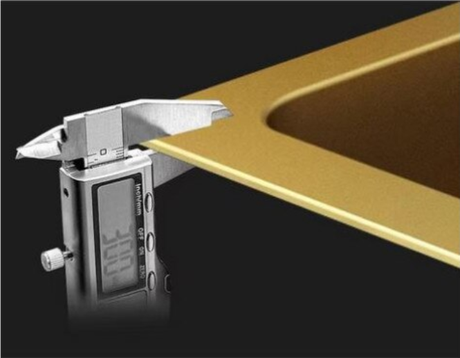 Chiuveta multifunctionala din otel inoxidabil cu accesorii incluse, 2 baterii incluse, culoare gold, dimensiune 750x450mm, AquaSpa [2]
