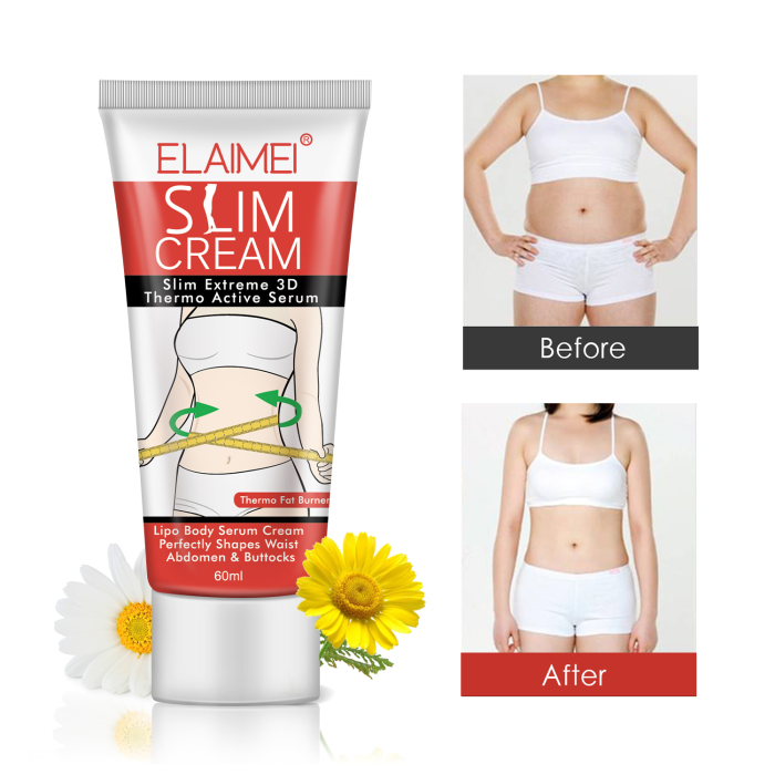 Crema Anticelulitica Elaimei® pentru talie, abdomen, brate, fund, picioare, Slim&Detox [16]