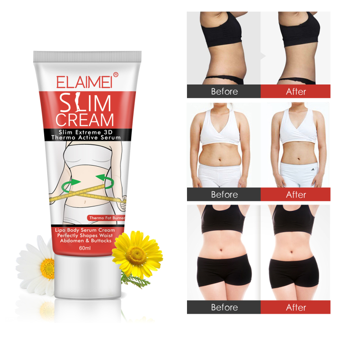 Crema Anticelulitica Elaimei® pentru talie, abdomen, brate, fund, picioare, Slim&Detox [15]