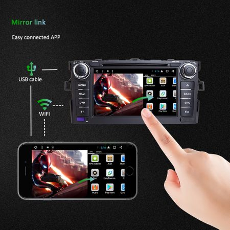 Navigatie Android 10 Toyota Auris 2006-2011,Octa Core, Wi Fi, Waze, Mirror Link, Aplicatii,7 inch, Bluetooth [4]