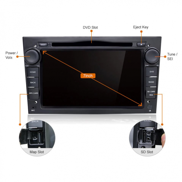 Navigatie Android 7.1 OPEL ASTRA H, Vectra C, ZAFIRA, Antara ,Corsa, Meriva, Signum -Camera Marsarier Cadou [9]