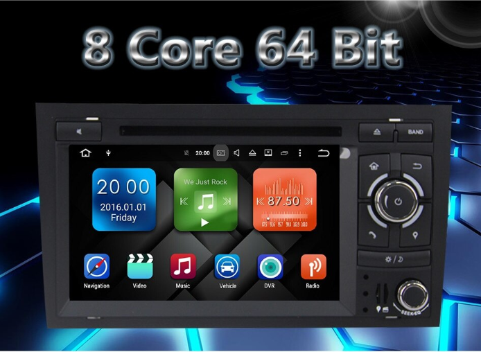 Navigatie Android 9.0 Audi, A4, S4, Quad Core, Waze, 4g, WiFI, 2G+32GB, Camera Marsarier Cadou [4]
