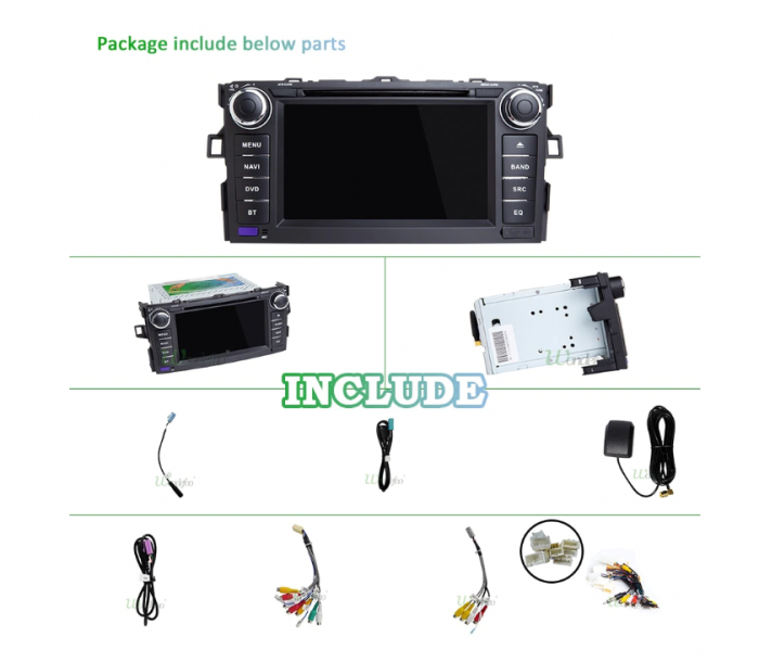 Navigatie Android 9.0 Toyota Auris 2006-2011,Quad Core, Wi Fi, Waze, Mirror Link, Aplicatii, Camera Marsarier Cadou,7 inch, Bluetooth [2]