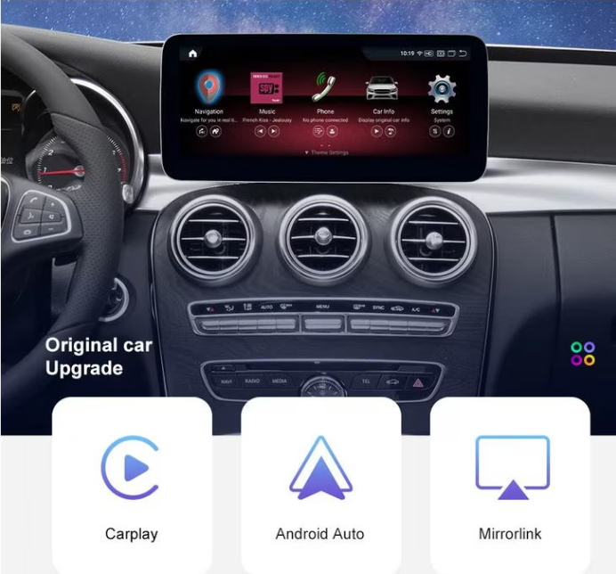 Navigatie dedicata Mercedes C W205 GLC W447 V X253 NTG5 ecran de 10.25" Android gps 4G 4+64 1920x720 Carplay OctaCore SIm Card 4G WIFI [3]