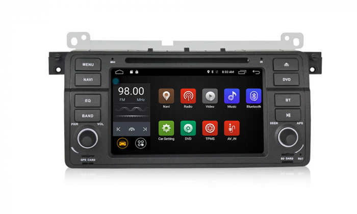 Navigatie GPS, Android 7.1, BMW E46, M3, Seria 3, Functie SIM 4G, Canbus [11]