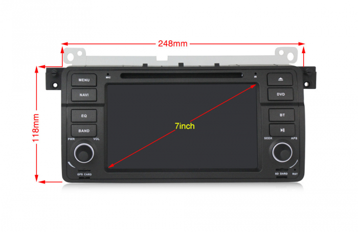 Navigatie GPS, Android 7.1, BMW E46, M3, Seria 3, Functie SIM 4G, Canbus [5]