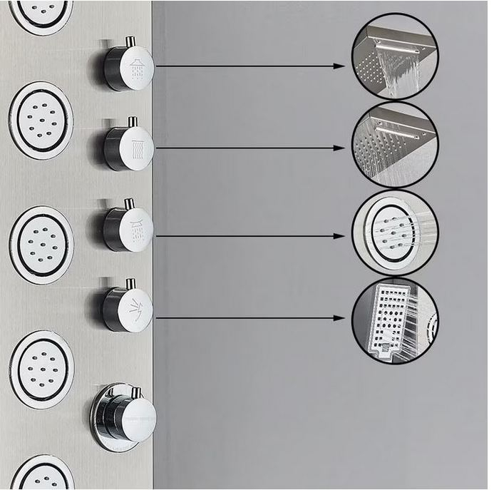 Panel de dus cu functie cascada si jeturi de masaj, AquaSpa [5]