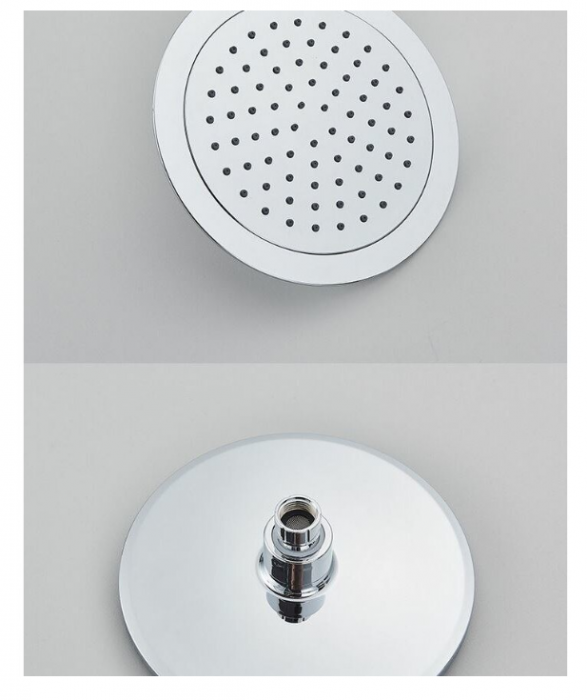 Panel de dus din otel inoxidabil, Argintiu-Nichelat, cu display al temperaturii, duze rotative, functie ploaie, cascada si hidromasaj, AquaSpa [4]