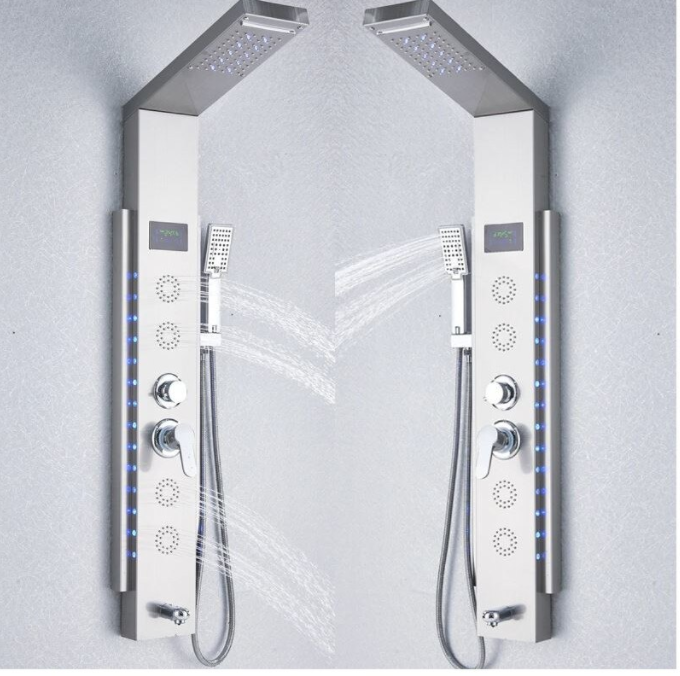 Panel de Dus Multifunctional cu LED,AquaSpa,Gri, efect de ploaie,sistem de masaj [3]