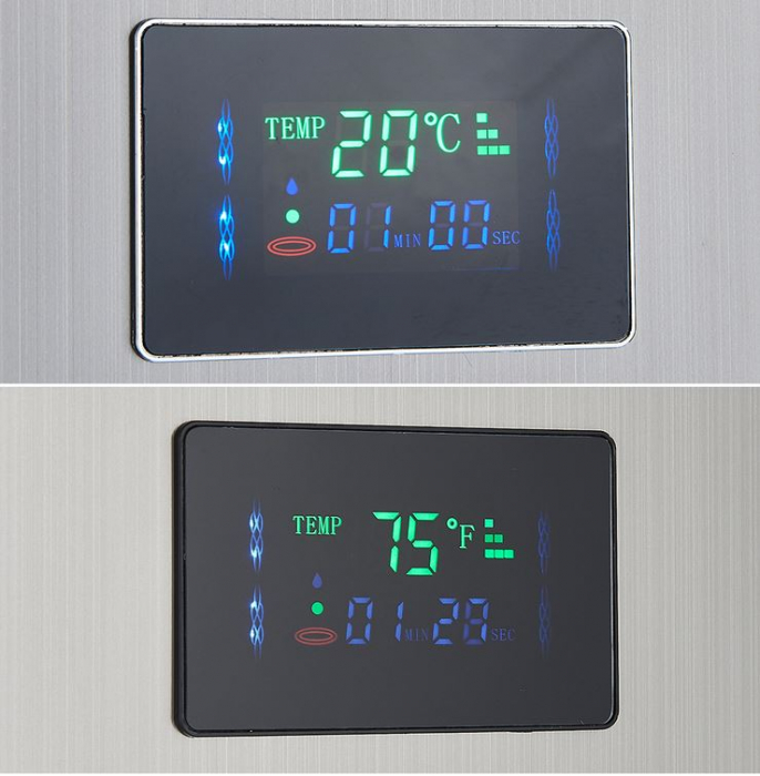 Panel de dus multifunctional cu led, negru, efect de ploaie, sistem de masaj, jeturi SPA, AquaSpa [2]