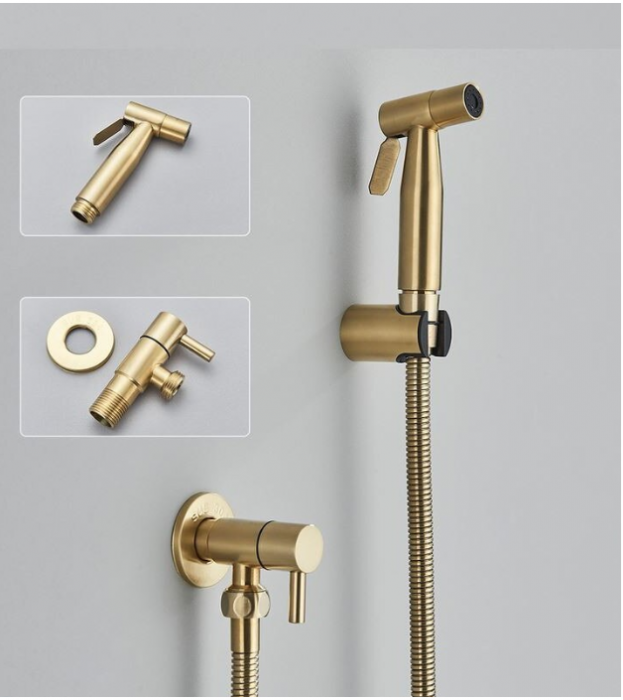 Robinet tip dus pentru bideu sau wc, gold mat, AquaSpa [2]