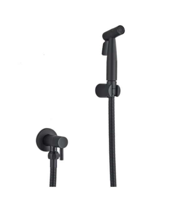 Robinet tip dus pentru bideu sau wc, negru mat, AquaSpa [1]