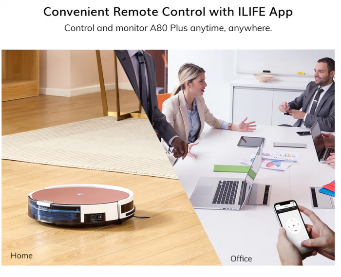 Robot Aspirator ILIFE A80 Plus Smart cu conectivitate WIFI si Control prin aplicatie [13]