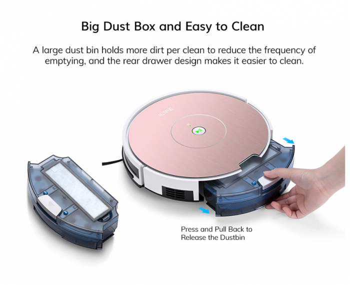 Robot Aspirator ILIFE A80 Plus Smart cu conectivitate WIFI si Control prin aplicatie [9]