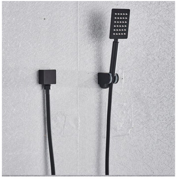 Set de dus Negru, AquaSpa, Display Led, Palarie de 25 CM [4]