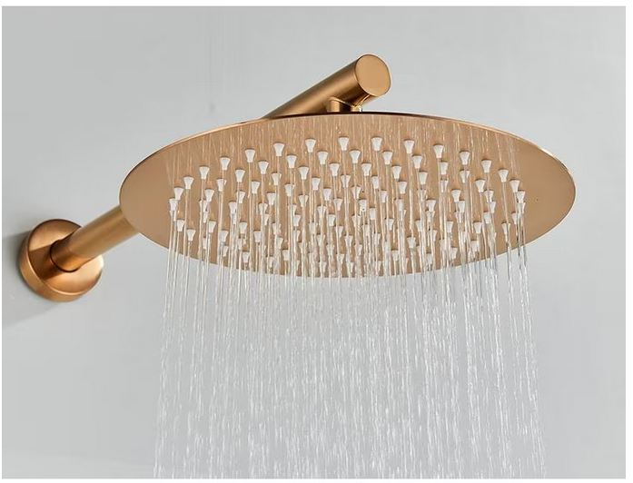 Set de dus RoseGold din otel inoxidabil cu montare pe perete, AquaSpa [2]