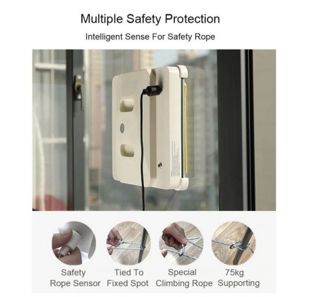 Aspirator Inteligent Robot Pentru Geamuri, Umed sau Uscat, Ultra Subtire, Wi Fi, Telecomanda [5]