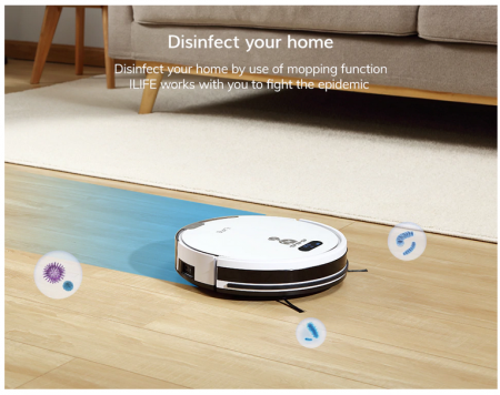 Aspirator robot ILIFE V8 Plus cu planificarea rutei de curatare rezervor de apa programabil si functie de dezinfectare [4]