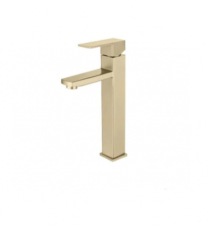 Baterii sanitare - Baterie aurie din alama cu montaj pe lavoar, 29 cm intaltime