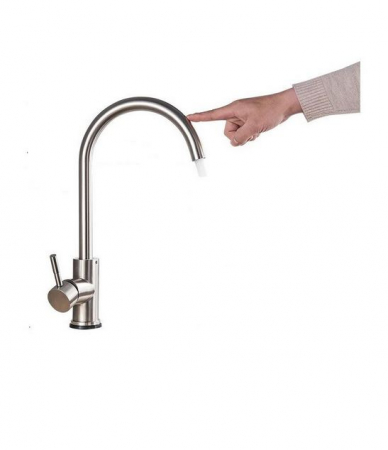 Baterie bucatarie argintie, cu senzor de pornire la atingere, cu touch control,AquaSpa [2]