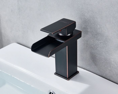 Baterie cascada Vanity Vessel pentru lavoar baie, Negru-Bronz [1]